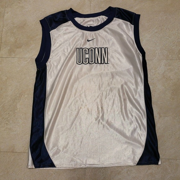 Nike Other - Vtg Nike Team UConn Reversible Basketball Jersey Center Swoosh Size L Large